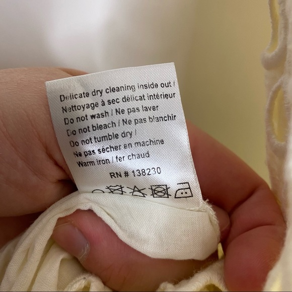 Pam & Gela Lou Flutter Sleeve Eyelet Dress 8 White - Picture 7 of 13